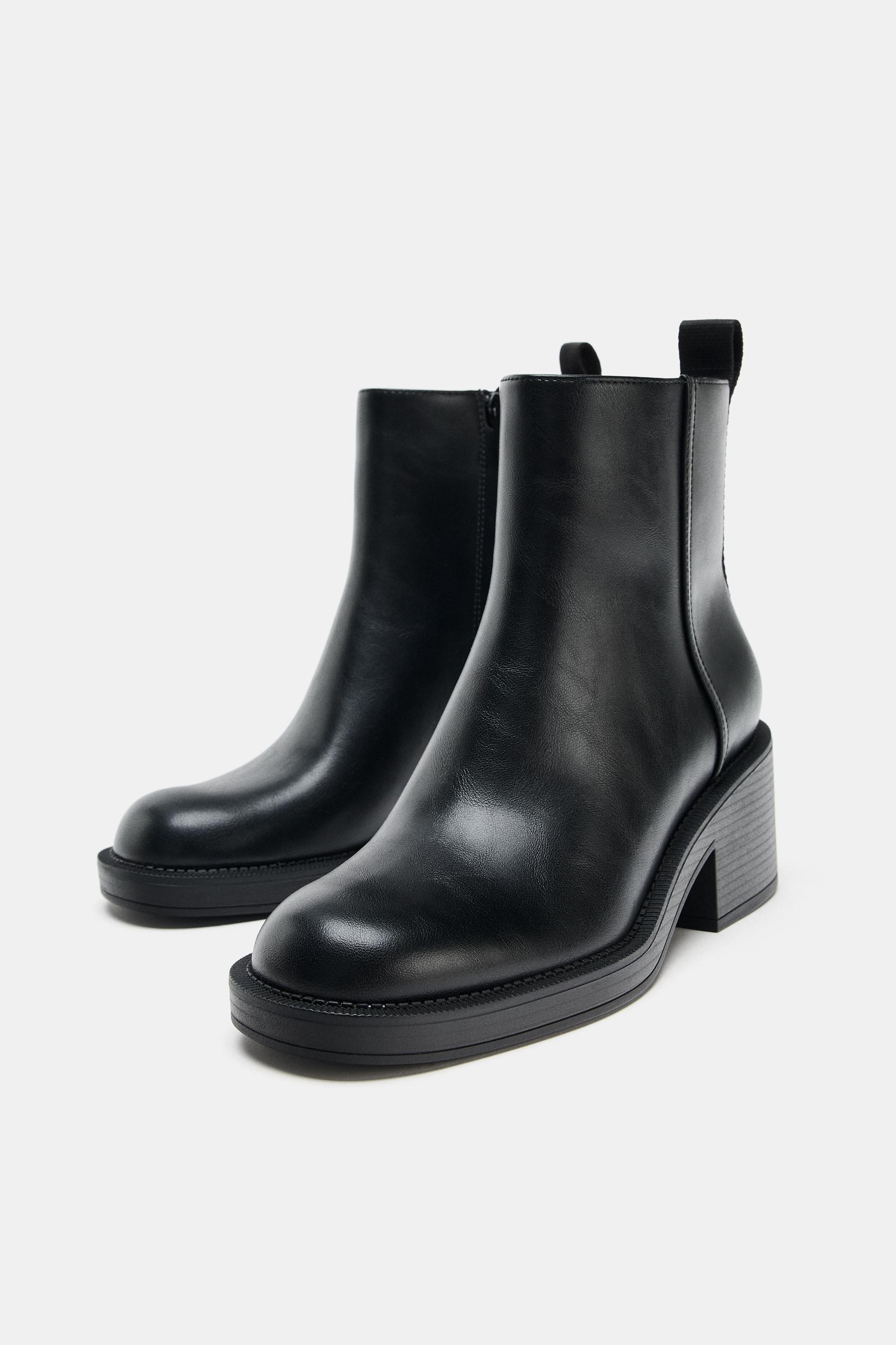 BLOCK HEEL ANKLE BOOTS